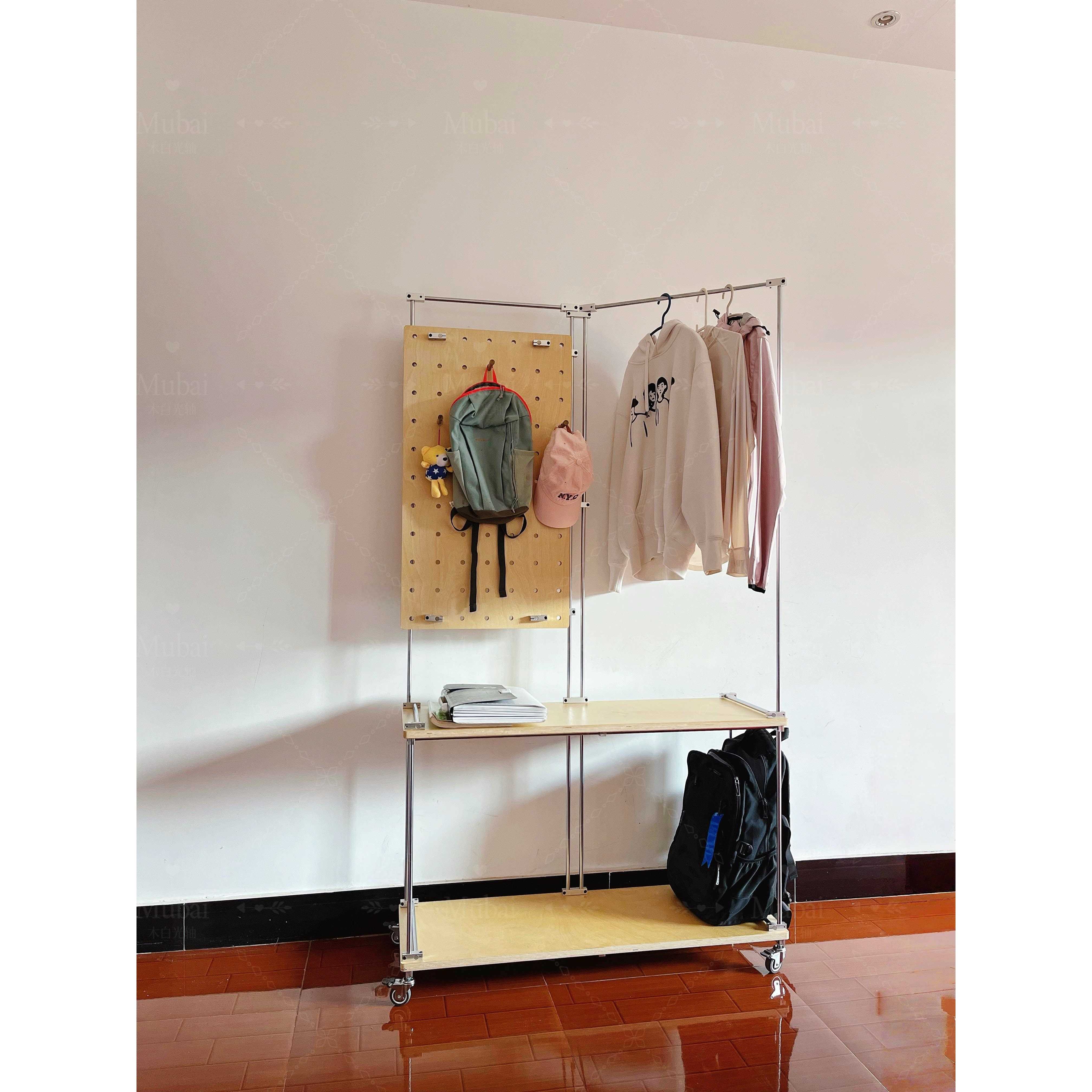 立式可移动光轴展架海洋板洞洞板置物架广告架衣架V型展架衣架