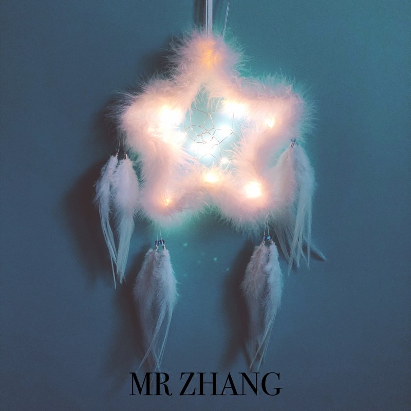 MR ZHANG原创捕梦网灯生日少女印第安羽毛挂饰文艺礼物复古ins风
