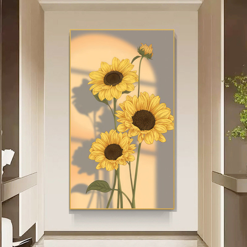 轻奢向日葵十字绣2025新款线绣客厅手工刺绣餐厅玄关过道简约现代,居家布艺,十字绣套件,淘宝优惠券,粉丝福利购,淘宝优惠卷