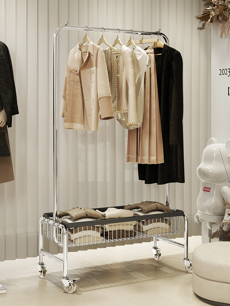 服装店展示架专用置物架货架陈列架移动挂衣架落地卧室衣服架子