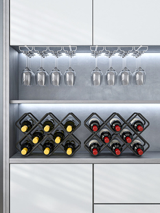 红酒架摆件轻奢高档奢华斜放红酒瓶的架子红酒杯架酒柜分层置物架