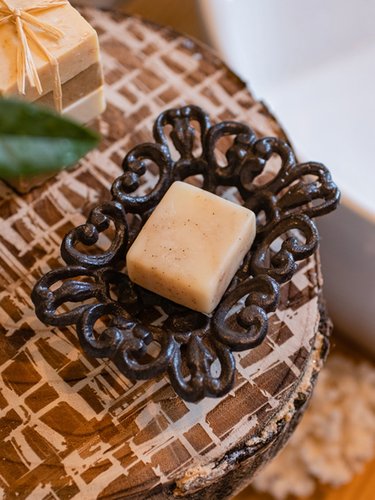 掬涵铸铁工艺品铁艺花型皂盒复古镂空家居花园庭院装饰品摆件