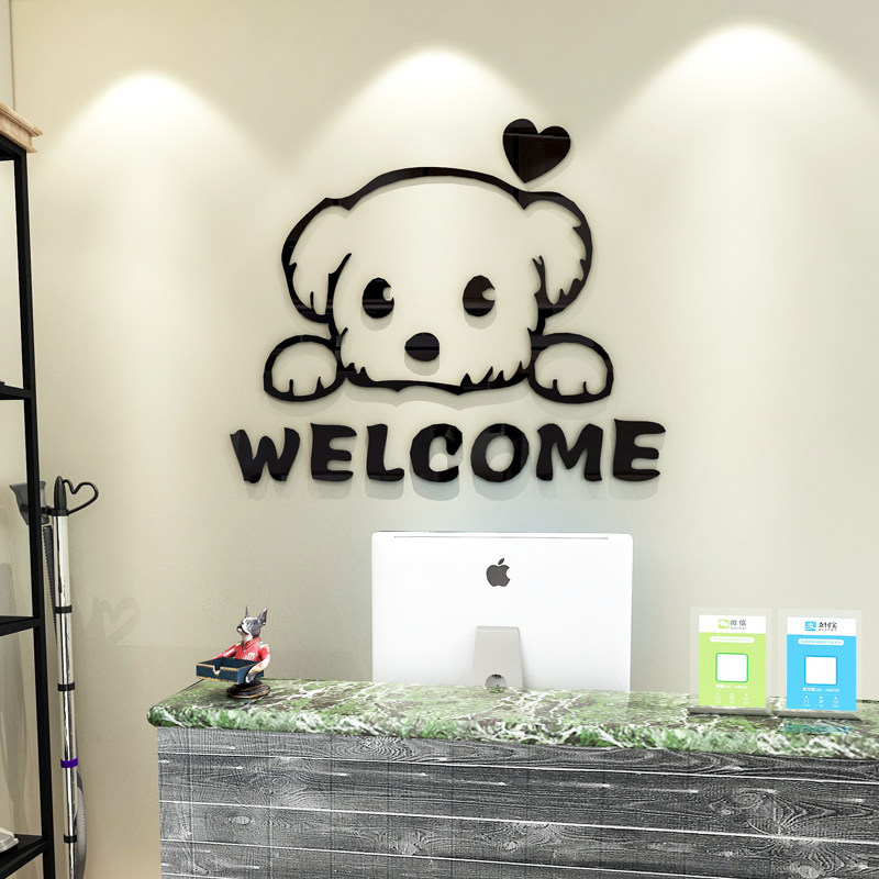 欢迎光临吧台贴纸创意店铺玻璃门收银台背景墙贴3d奶茶店墙壁装饰,家居饰品,软装墙贴,淘宝优惠券,粉丝福利购,淘宝优惠卷