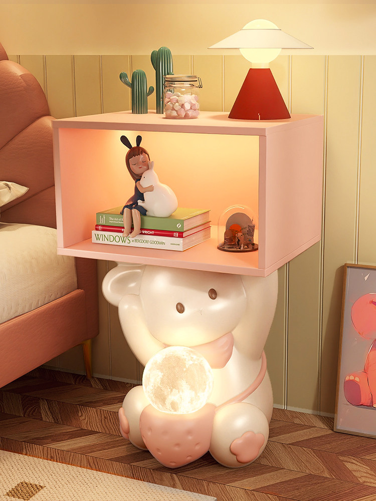 可爱兔子卧室床头柜儿童房客厅沙发旁边几置物落地摆件家居装饰品,家居饰品,装饰摆件,淘宝优惠券,粉丝福利购,淘宝优惠卷