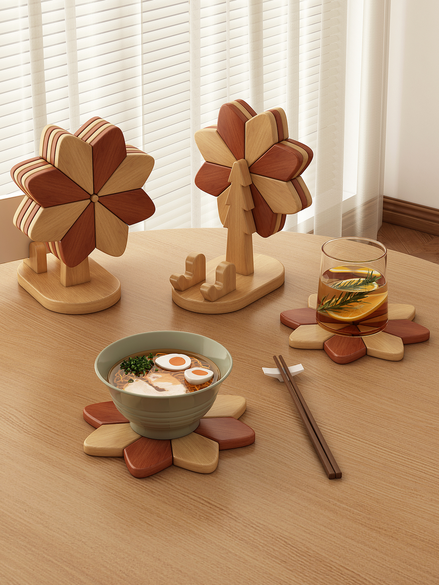 杯垫隔热垫锅垫耐高温防烫风车型餐垫碗垫2025新款餐垫子创意摆件