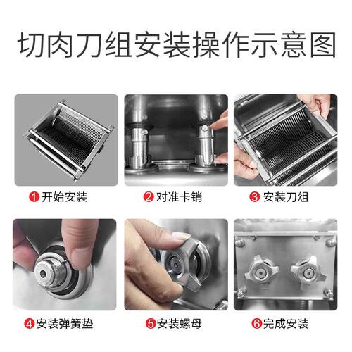 多功能不锈钢商用电动绞肉机大功率切肉机切片碎肉灌肠机肉铺