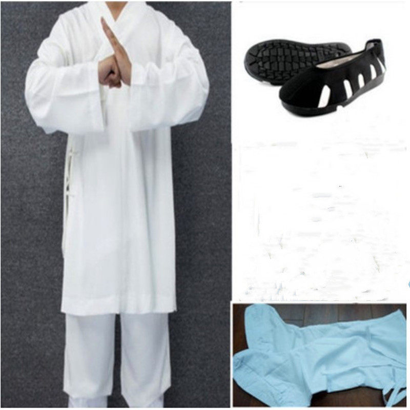 道家道袍套装道士服纯棉道装太极服练功服男女居士四平衫道服内搭