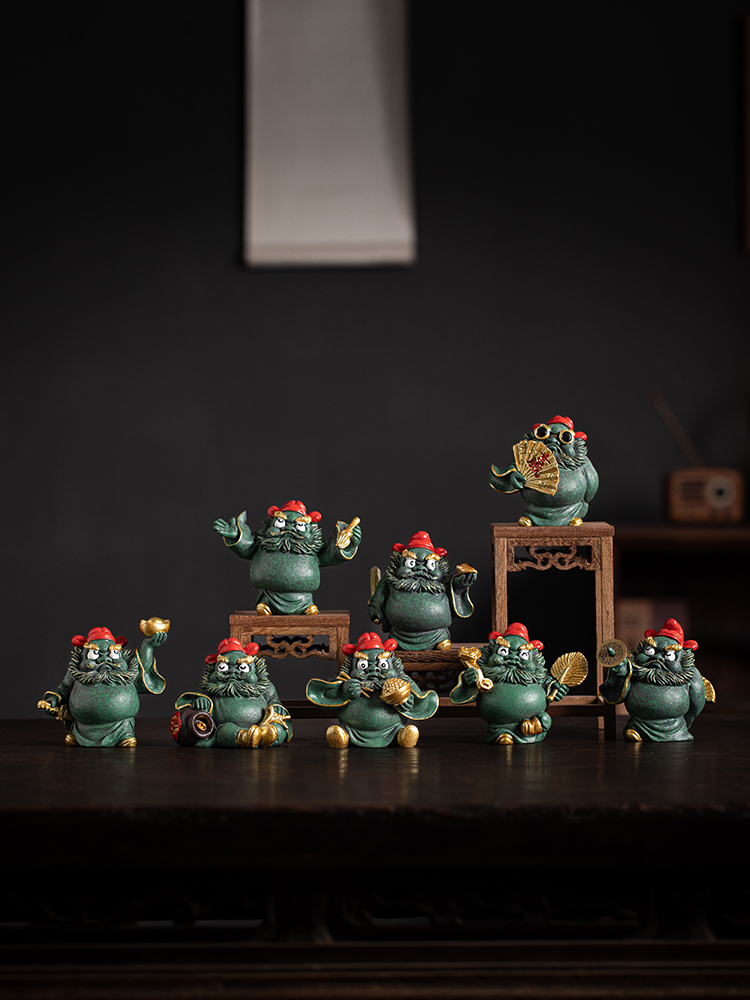 新中式天师钟馗一定赢小摆件创意指定发财家居客厅玄关桌面装饰品