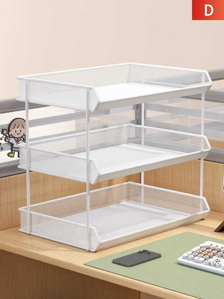 桌面多层文件架办公桌书立收纳框金属文件柜办公室资料分层架桌上,文具电教/文化用品/商务用品,文件座/文件架/文件框,淘宝优惠券,粉丝福利购,淘宝优惠卷