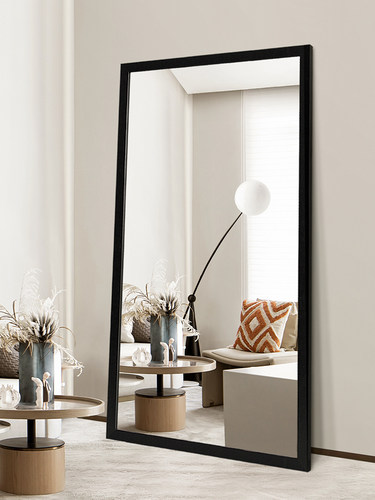 伯仑简约现代穿衣镜全身镜落地家用贴墙衣帽间试衣镜子挂墙防爆镜