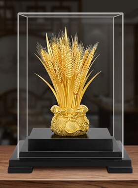 金箔麦穗大麦摆件家居客厅酒柜装饰办公室摆设公司开业乔迁礼品