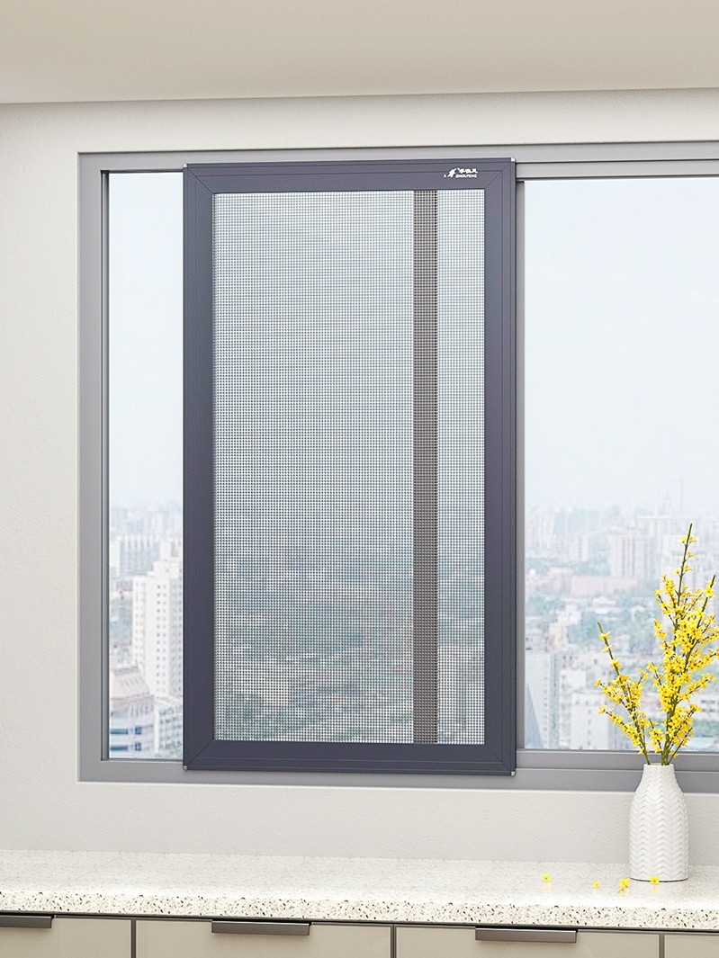 平移窗纱网自装防蚊推拉式沙门金刚网家居铝合金纱窗边框型材定制