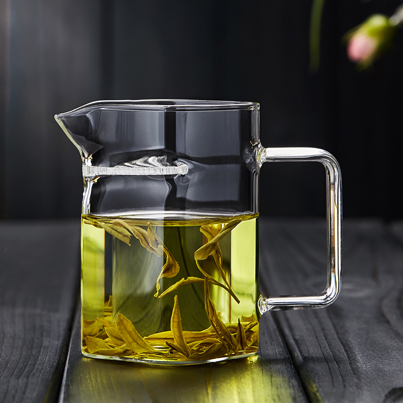 月牙玻璃公道杯加厚2025新款过滤茶杯茶漏一体茶海绿茶分茶器茶具