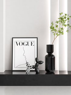 电视柜台面摆件插花瓶绿植高级感轻奢客厅壁龛悬空入户玄关装饰品