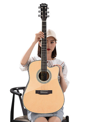 40初学者男女生木吉他41寸吉它吉他云杉单板入门练习民谣吉他乐器