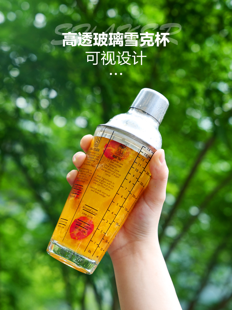 雪克杯一套捣汁棒奶茶店专用手打柠檬茶制作鸡尾酒壶调酒器套装