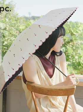 wpc防晒伞女晴雨两用小巧便携超轻太阳伞遮阳黑胶超强防紫外线