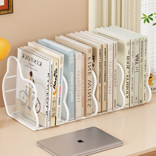 金属书立架桌上书架阅读架挡板桌面夹书器固定书本收纳神器分隔板学生书桌侧边置物架办公文件夹资料档案文件