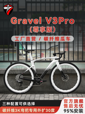 骓特GRAVEL-V3PRO尊享版碳纤维砾石公路车全地形越野瓜车自行车