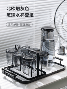 玻璃杯家用高级感耐高温泡绿茶水杯家庭杯子客厅茶杯杯具待客套装