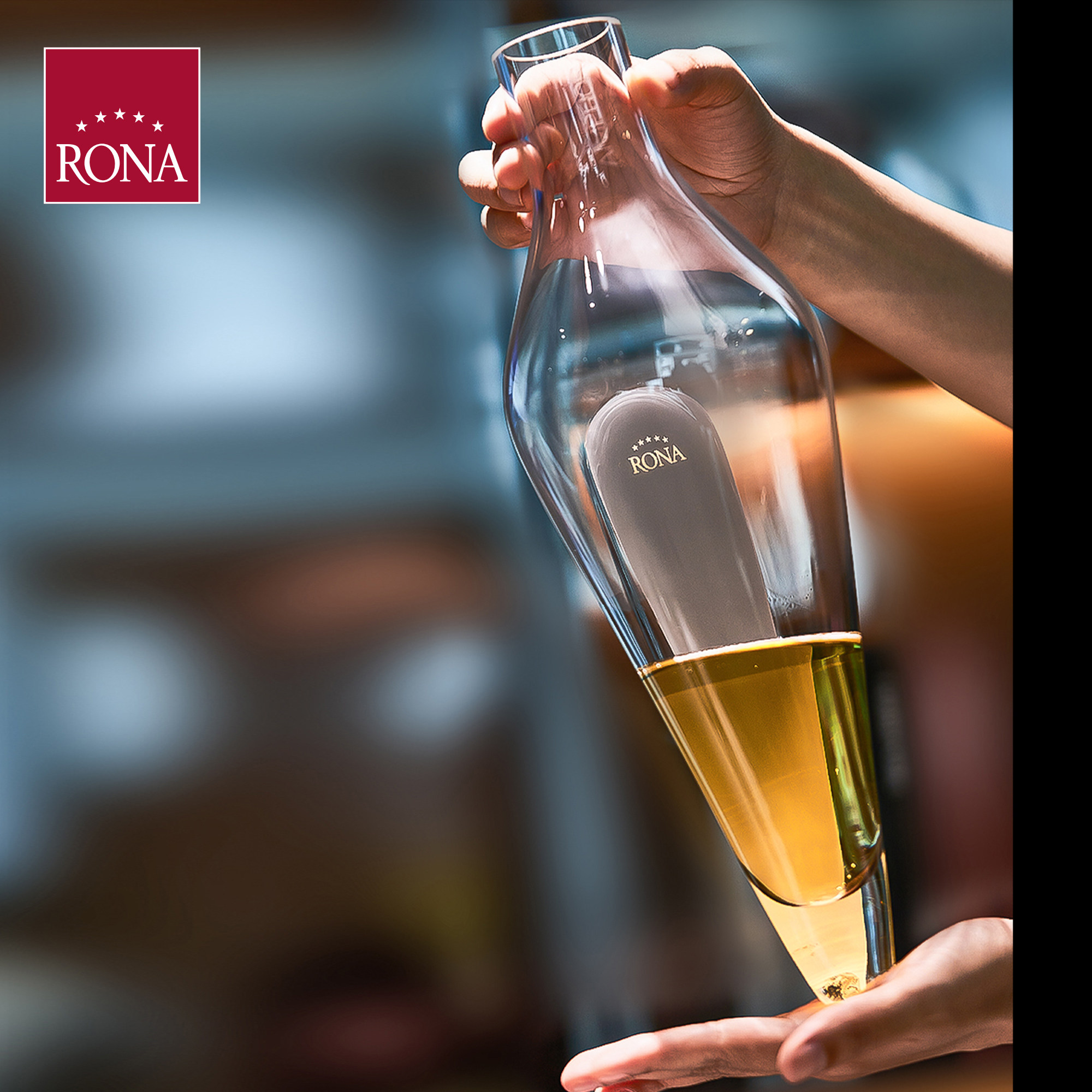 RONA洛娜侍酒师手工醒酒器香槟起泡酒冰镇酒瓶双耳陶罐白葡萄酒壶