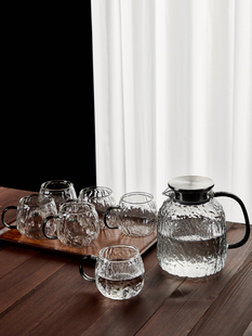 凉水壶高硼硅玻璃耐高温家用储水大容量冷水壶泡茶果茶果汁壶套装