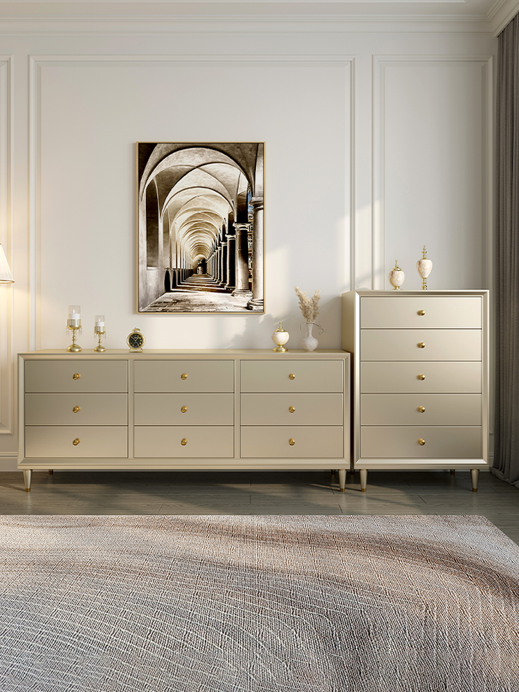 实木五斗柜卧室斗柜储物柜客厅靠墙置物柜轻奢简约杂物柜床尾柜子