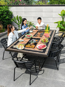 摩家户外烧烤桌椅中式 烧烤桌椅家用烧烤桌椅电动烧烤桌椅四合院彷