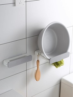 加厚可伸缩脸盆架收纳架卫生间置物架免打孔浴室厕所收纳架壁挂式