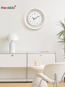 曼德尔达无打孔现代简单时钟墙钟大气客厅家居时尚 饰墙 圆形时钟装