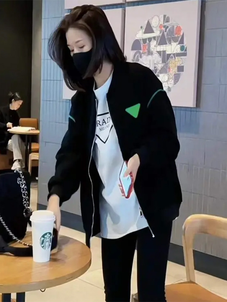 棒球服外套女春秋薄款2026新款韩版宽松洋气运动休闲短款夹克上衣