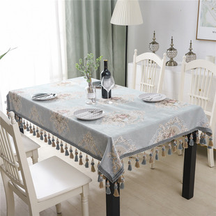 茶几北欧桌布布艺长方形客厅家用餐桌布方桌正方形台布桌垫 欧式