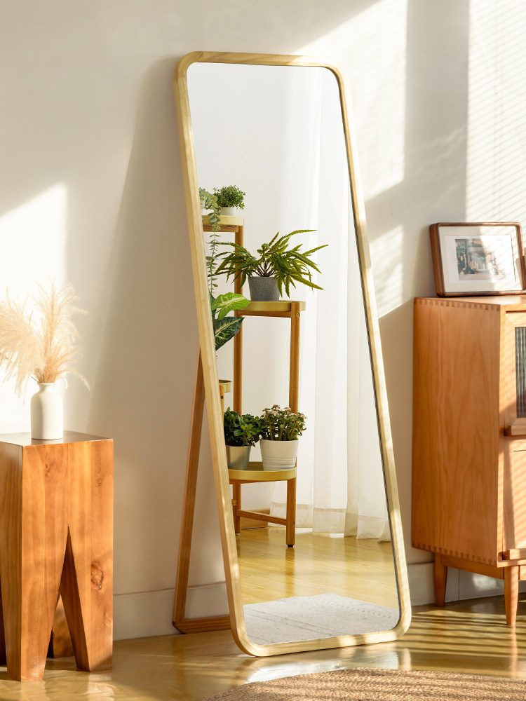 北欧实木全身镜落地镜家用女生卧室镜客厅壁挂穿衣镜网红试衣镜子,住宅家具,穿衣镜,淘宝优惠券,粉丝福利购,淘宝优惠卷