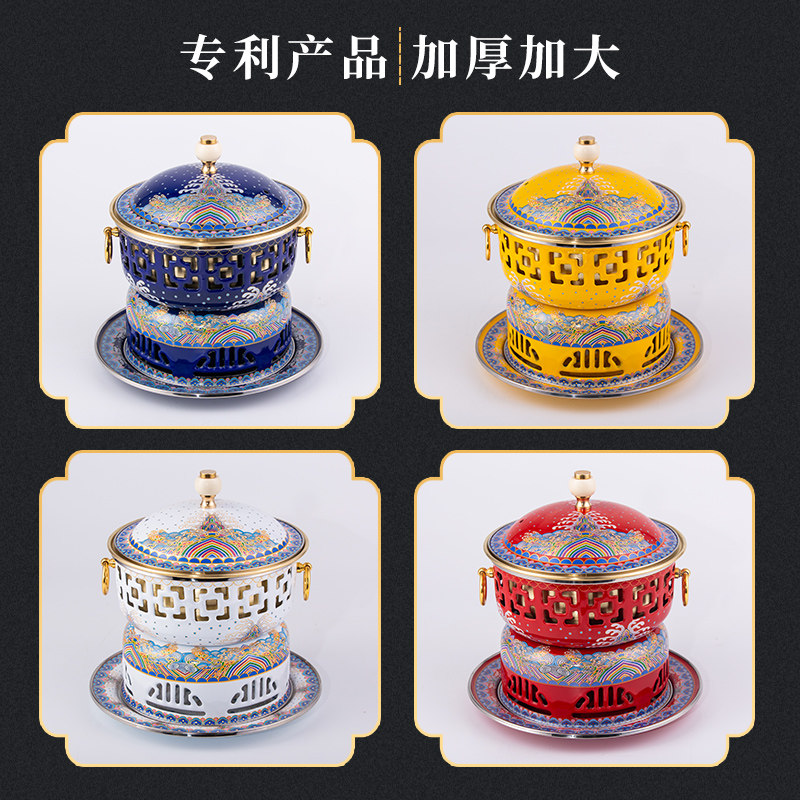 景泰蓝铜火锅珐琅小火锅一人一锅单人酒精炉铜锅家用纯铜加厚商用,厨房/烹饪用具,火锅,淘宝优惠券,粉丝福利购,淘宝优惠卷