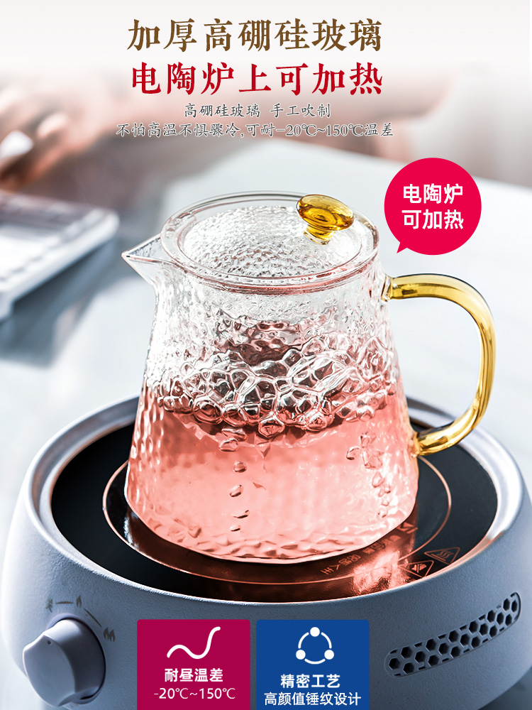 新疆包邮水果茶壶套装家用煮茶炉养生花茶壶玻璃小茶杯英式下午茶