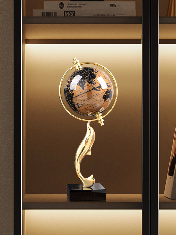 地球仪摆件轻奢高档酒柜电视柜领导办公室装饰品玄关大气家居高端