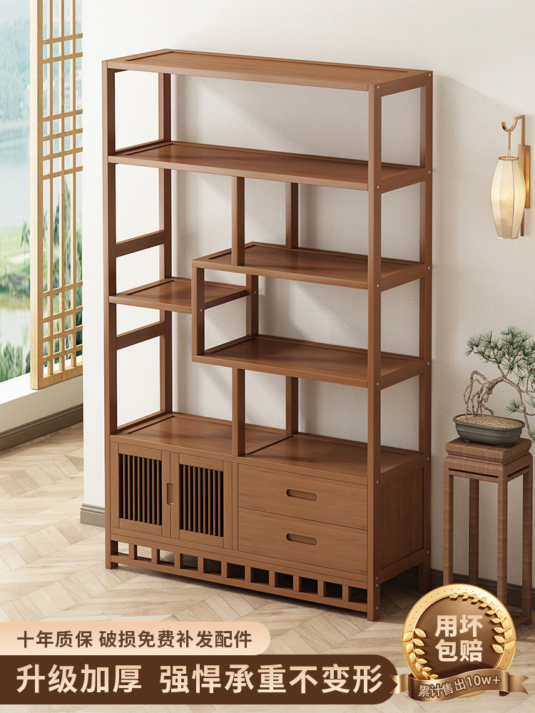 新中式博古架茶架子置物架茶具架茶叶展示柜非实木茶室摆件多宝阁,住宅家具,多宝格/博古架,淘宝优惠券,粉丝福利购,淘宝优惠卷