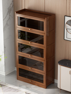 书柜带门家用落地书架置物架多层儿童桌面收纳简约现代客厅储物柜