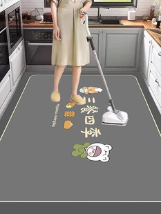 硅藻厨房地垫防滑防油可擦免洗专用吸水防水地毯大尺寸家用脚垫子