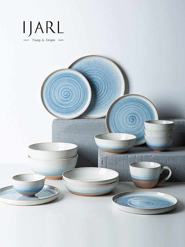 ijarl北欧碗碟套装家用新款碗盘简约高级感餐具乔迁2025新款餐具