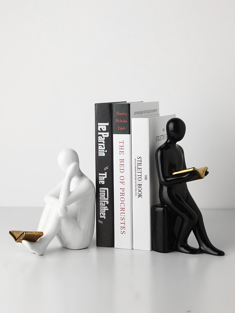 贝汉美简约现代书挡假书摆件玄关客厅酒柜电视柜办公室轻奢装饰品