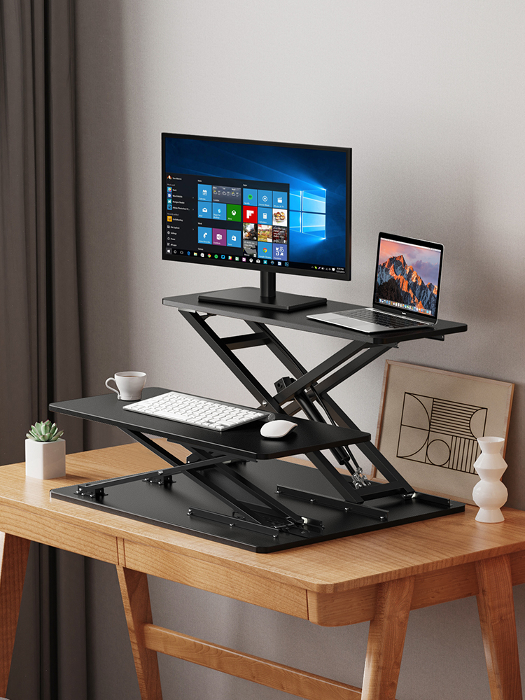 omax站立升降桌办公双增高支架电脑升降架桌面工作台升降台电脑桌