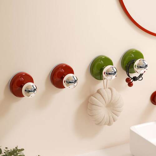 吸盘挂钩免打孔厨房门后挂衣钩壁挂卫生间强承重粘钩无痕浴室挂钩