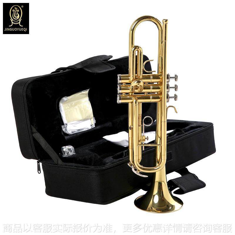 金果铜管乐器小号漆金高档正宗牌小号降调 送牛津包初学