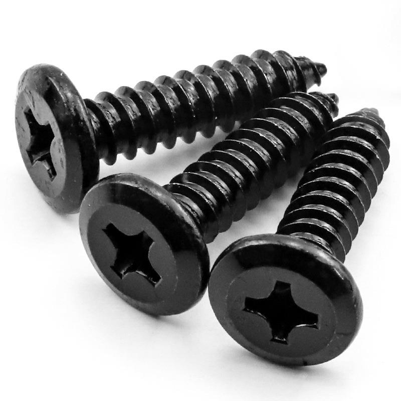 碳钢黑/色倒十字自攻螺丝斜边十字槽/自攻螺钉M边3M4MYQD5/M6