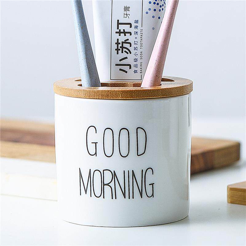 牙具套装卫生间创意刷牙杯子全家亲子陶瓷杯创意家庭套装漱口杯牙