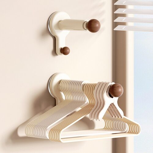 衣架收纳神器免打孔伸缩阳台壁挂多功能整理架家用晾衣架收纳挂架