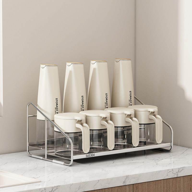 调料架台式不锈钢厨房调料置物架台面油盐酱醋收纳支架调味品