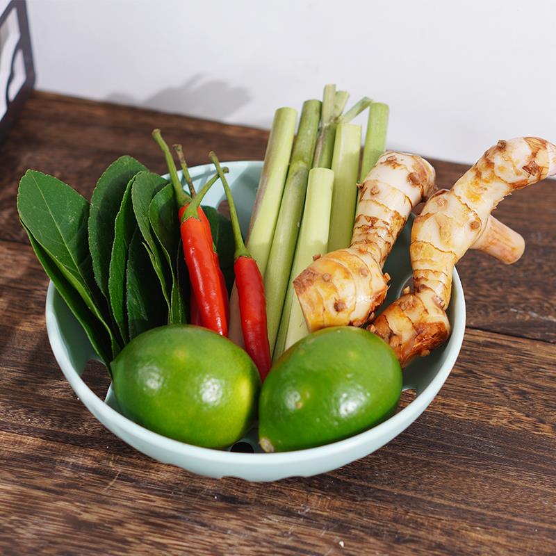 新鲜冬阴功汤料食材组合香茅柠檬叶南姜小米辣青柠檬火锅底料食材