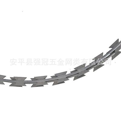 铁丝护栏Y防护网刀片刺型绳防爬JHZ隔攀离围网飞机场柱监狱护栏网